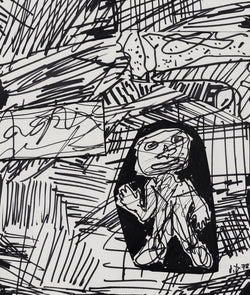 jean dubuffet situation XXVII work on paper theatres des memoire french artist iconic 20th century artist art brut pace gallery canada collect 1987