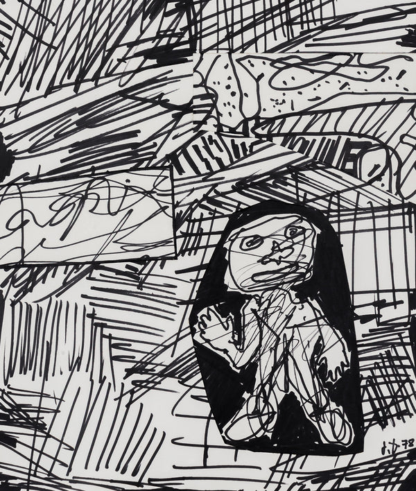 jean dubuffet situation XXVII work on paper theatres des memoire french artist iconic 20th century artist art brut pace gallery canada collect 1987