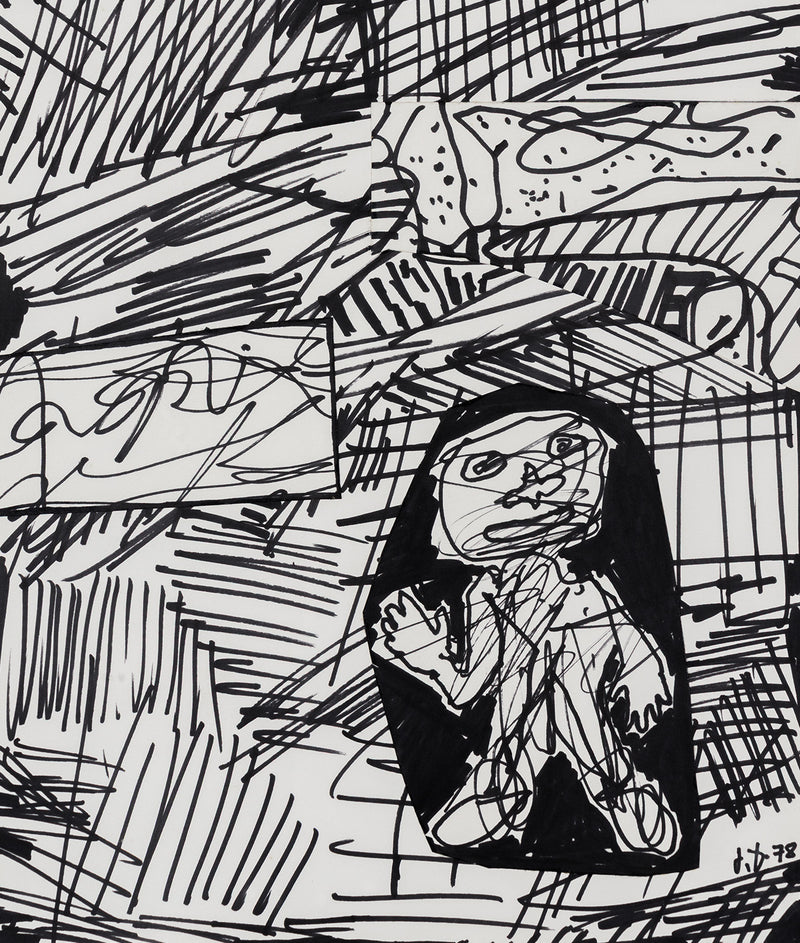 jean dubuffet situation XXVII work on paper theatres des memoire french artist iconic 20th century artist art brut pace gallery canada collect 1987