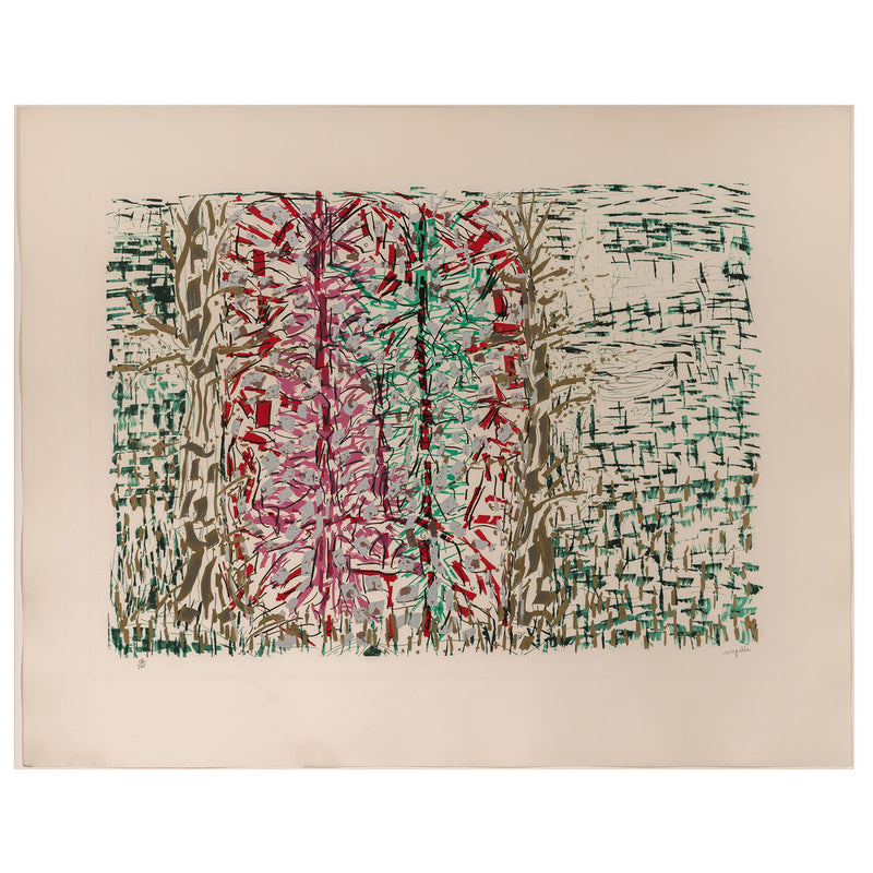 JEAN-PAUL RIOPELLE "PAILLETTES" LITHO, 1987