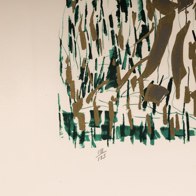 JEAN-PAUL RIOPELLE "PAILLETTES" LITHO, 1987