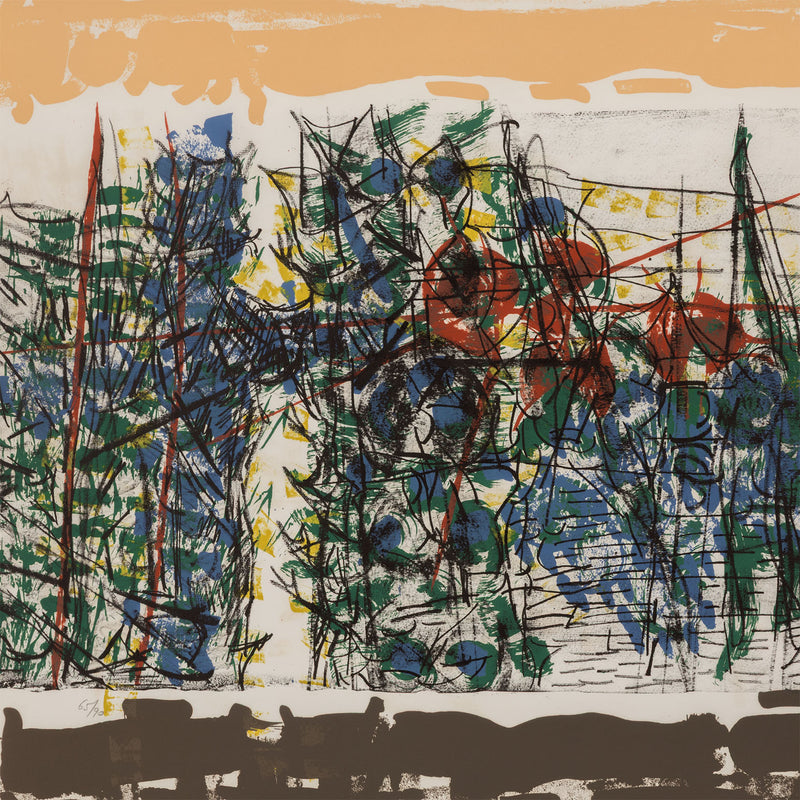 RIOPELLE "LE SABLIER 4" LITHO, 1979
