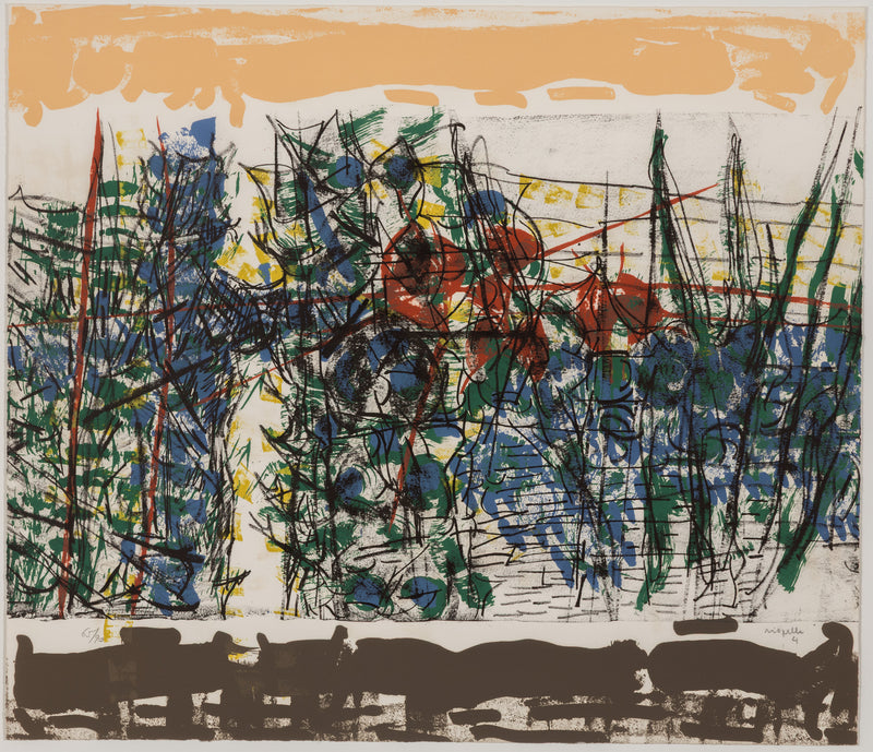 RIOPELLE "LE SABLIER 4" LITHO, 1979