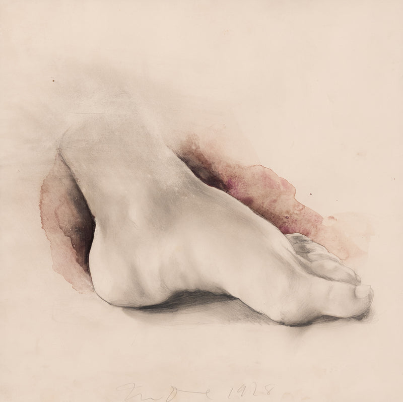 jim dine pop art happenings artist foot still life james dine feet watercolor watercolour drawing work on paper iconic american artist 20th century art toes portraiture portrait caviar20 toronto canada gallery