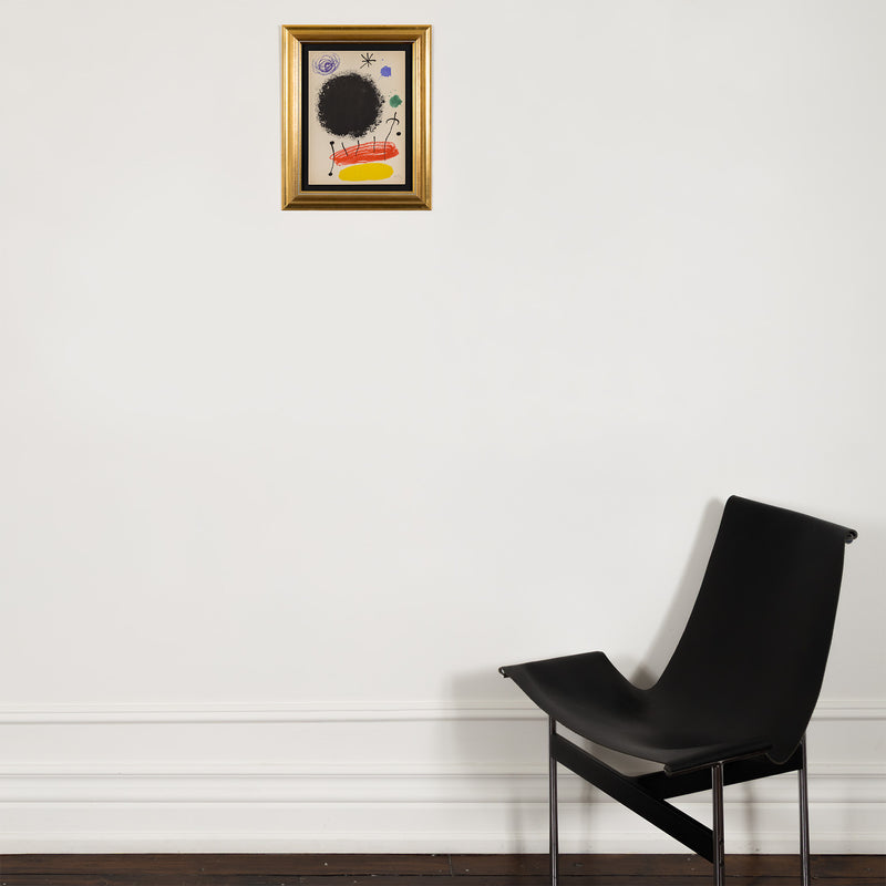 joan miro obra inedita recent plate I 1 1964 lithograph limited edition miro edition miro print iconic artist print accessible framed highres black hole classic miro print colorful framed