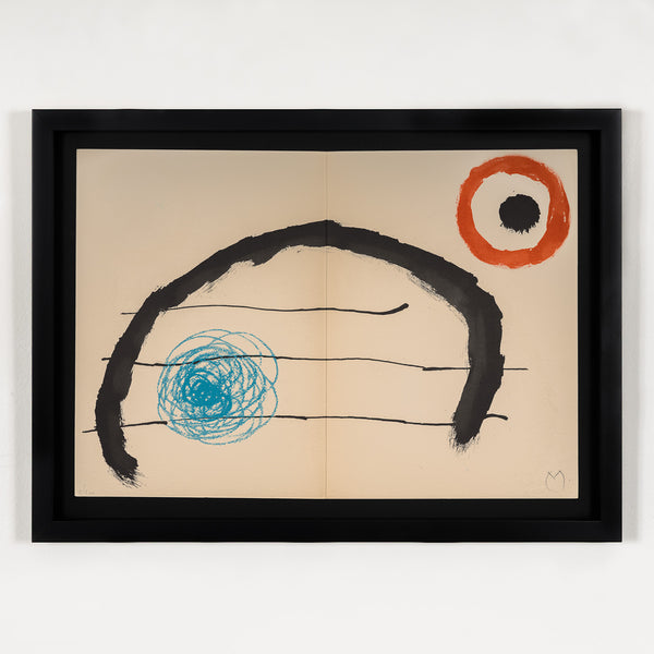 joan miro obra inedita recent plate 9 IX 1964 lithograph limited edition miro edition miro print iconic artist print accessible framed highres 