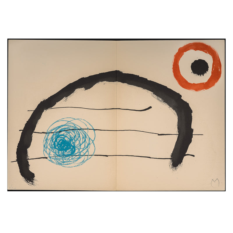 joan miro obra inedita recent plate 9 IX 1964 lithograph limited edition miro edition miro print iconic artist print accessible framed highres 