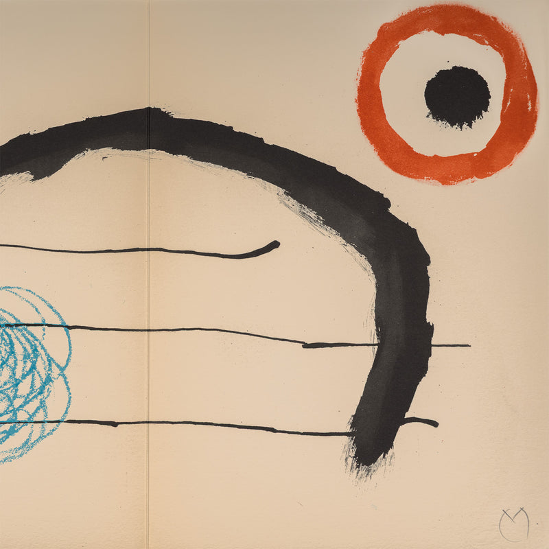 joan miro obra inedita recent plate 9 IX 1964 lithograph limited edition miro edition miro print iconic artist print accessible framed highres 