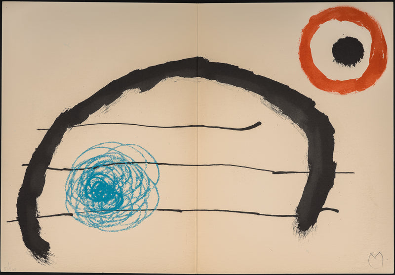 joan miro obra inedita recent plate 9 IX 1964 lithograph limited edition miro edition miro print iconic artist print accessible framed highres 