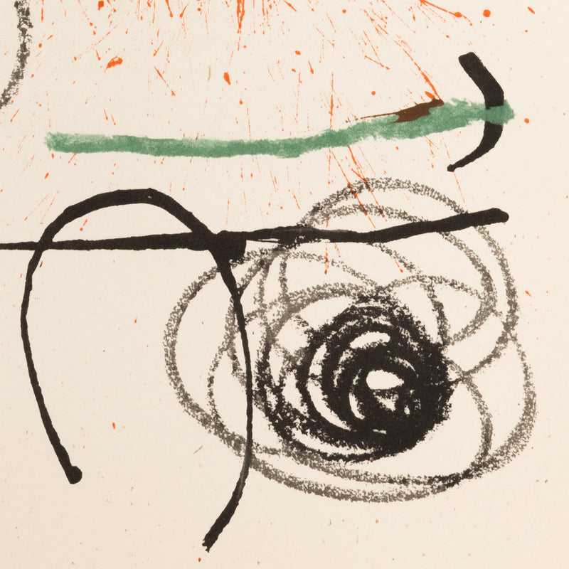 joan miro obra inedita recent lithograph plate 10 limited edition early work 1960s 1964 iconic european artist barcelona paris primary colors colours lithography printmaking surrealism abstraction 