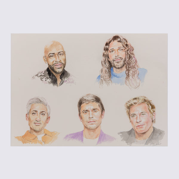 JOANNE TOD "FAB FIVE" WATERCOLOR, 2025