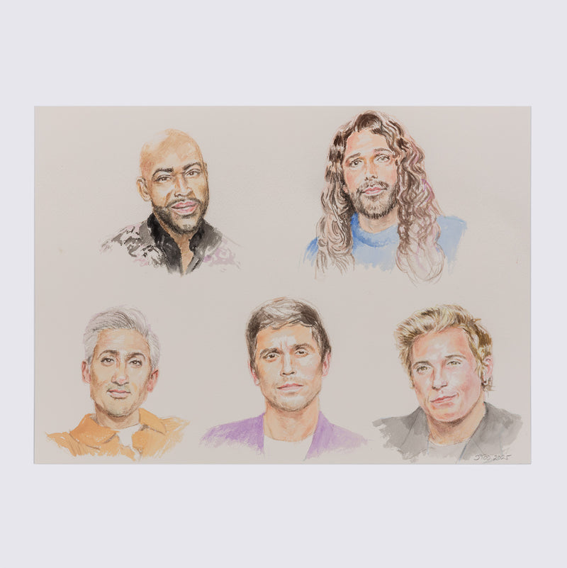 JOANNE TOD "FAB FIVE" WATERCOLOR, 2025