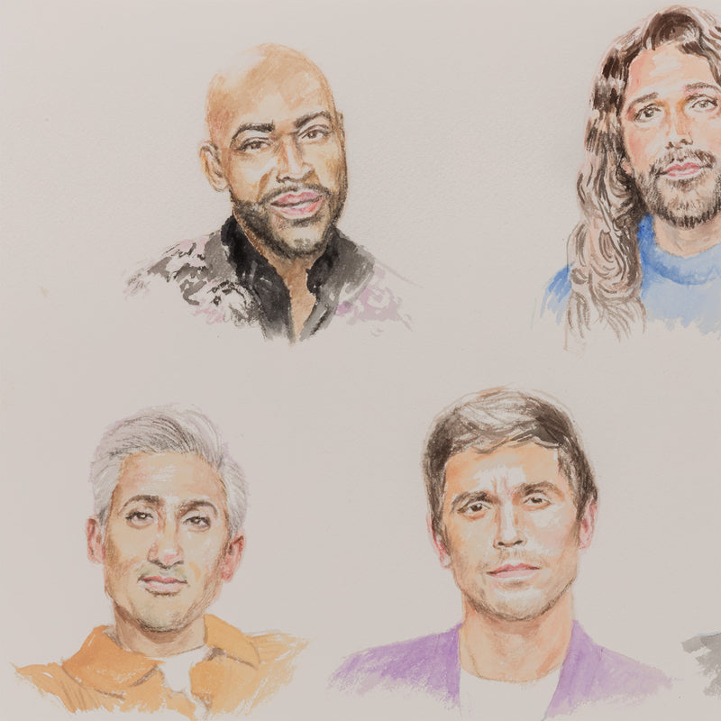 JOANNE TOD "FAB FIVE" WATERCOLOR, 2025