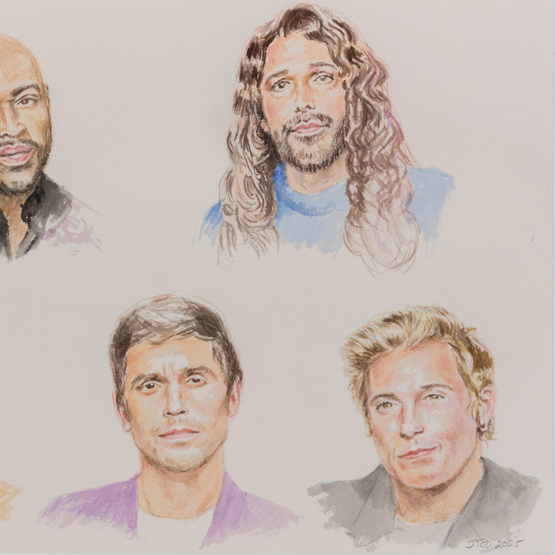 JOANNE TOD "FAB FIVE" WATERCOLOR, 2025