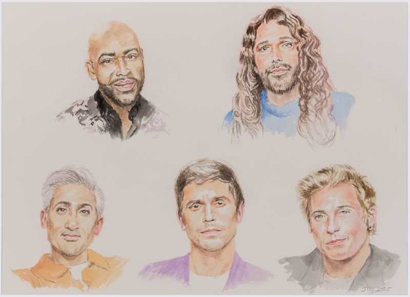 JOANNE TOD "FAB FIVE" WATERCOLOR, 2025