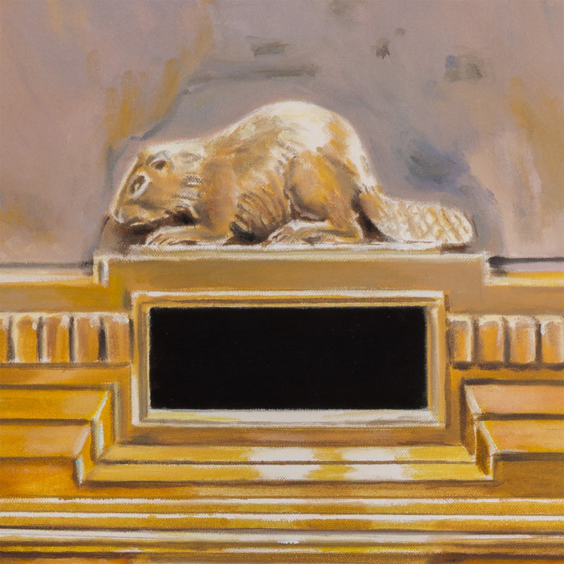 joanne tod painting canada mail canada post mail chute canadiana imagery beaver 2025 canadian artist contemporary canadian painter 