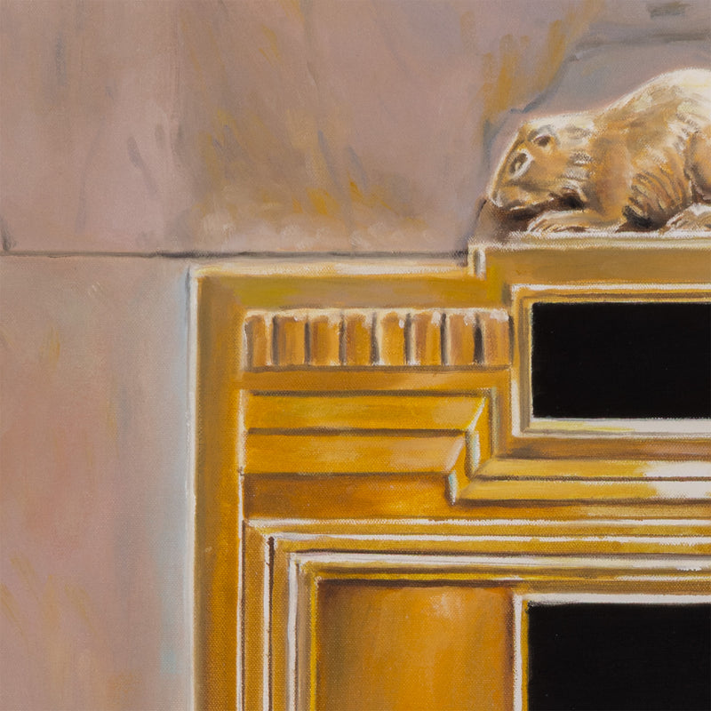 joanne tod painting canada mail canada post mail chute canadiana imagery beaver 2025 canadian artist contemporary canadian painter 