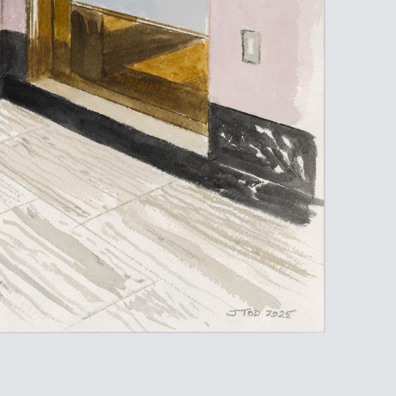 JOANNE TOD "BRASS ENTRY" WATERCOLOR, 2025