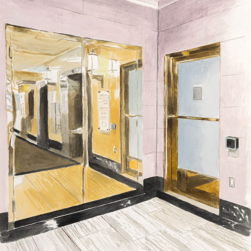 JOANNE TOD "BRASS ENTRY" WATERCOLOR, 2025