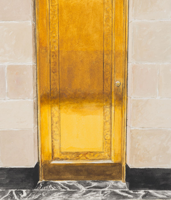 JOANNE TOD "BRASS DOOR" WATERCOLOR, 2025