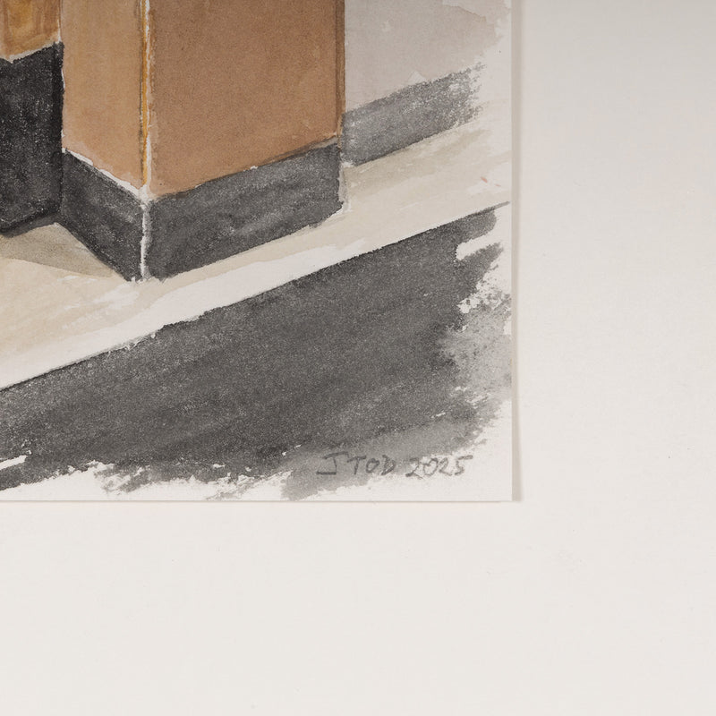 JOANNE TOD "GLASS AND BRASS" WATERCOLOR, 2025