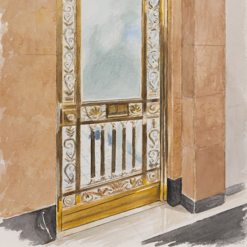 JOANNE TOD "GLASS AND BRASS" WATERCOLOR, 2025