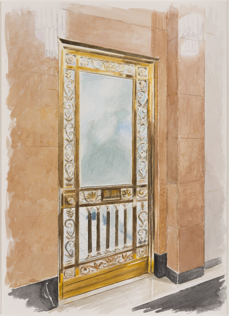 JOANNE TOD "GLASS AND BRASS" WATERCOLOR, 2025