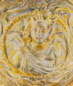 Joanne Tod gold medallion 2020 watercolor on paper watercolour on paper joanne tod work on paper museum institutional critique joanne tod antiquity buy sell collect joanne tod affordable original canadian artwork