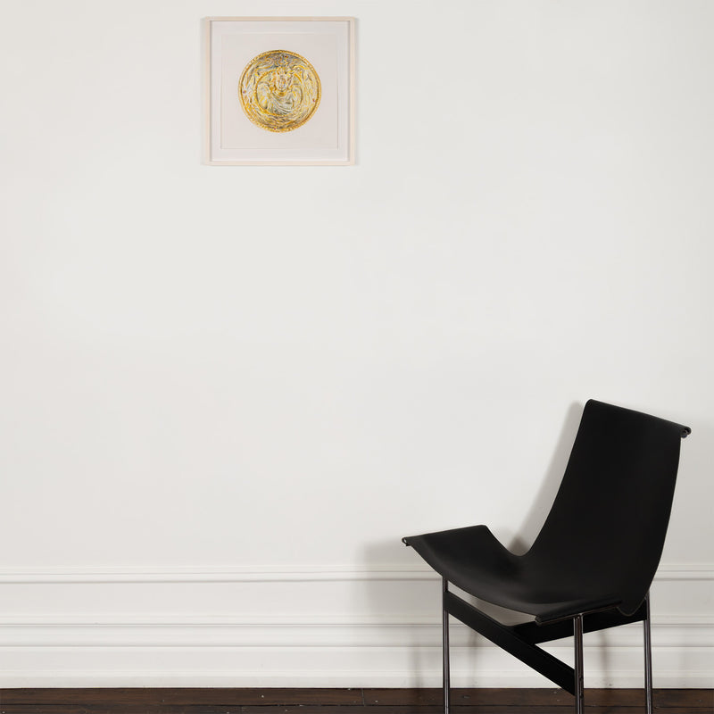 Joanne Tod gold medallion 2020 watercolor on paper watercolour on paper joanne tod work on paper museum institutional critique joanne tod antiquity buy sell collect joanne tod affordable original canadian artwork