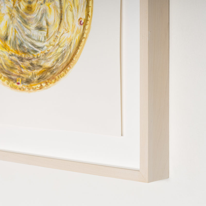 Joanne Tod gold medallion 2020 watercolor on paper watercolour on paper joanne tod work on paper museum institutional critique joanne tod antiquity buy sell collect joanne tod affordable original canadian artwork