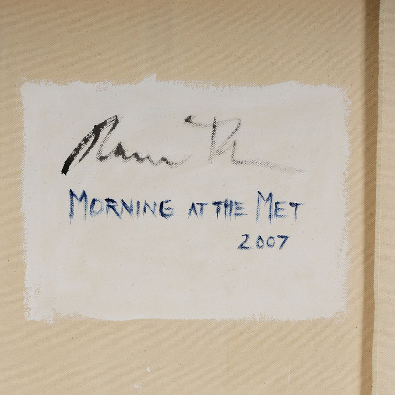 Joanne Tod Morning at the MET painting oil on canvas 2007 collect buy sell joanne tod joanne tod canadian artist the met muesum nyc institutional critique ancient greek and roman amphora realism realist painting contemporary artist collect contemporary canadian art large-scale painting local toronto artist 
