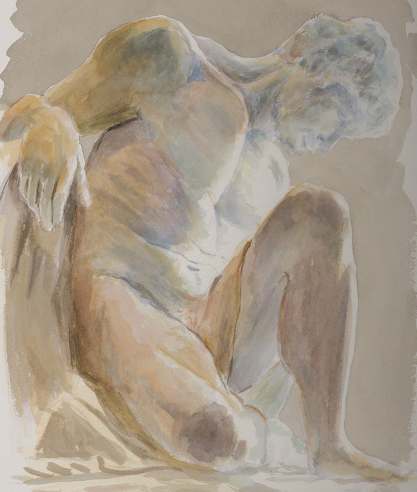 JOANNE TOD "GREEK STATUE" WATERCOLOR, 2020