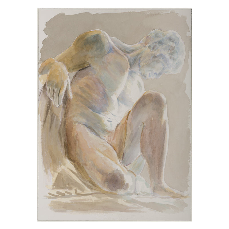 JOANNE TOD "GREEK STATUE" WATERCOLOR, 2020