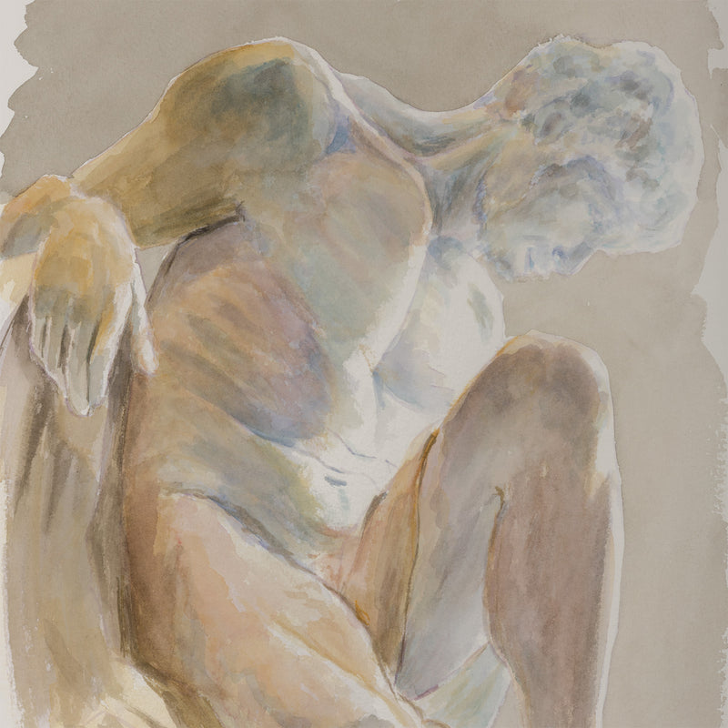 JOANNE TOD "GREEK STATUE" WATERCOLOR, 2020