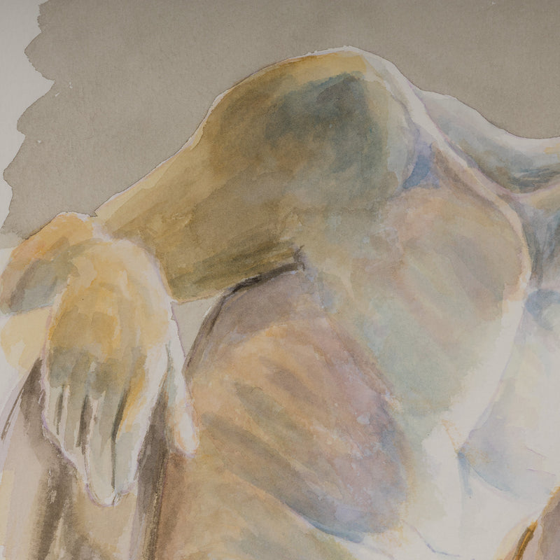 JOANNE TOD "GREEK STATUE" WATERCOLOR, 2020