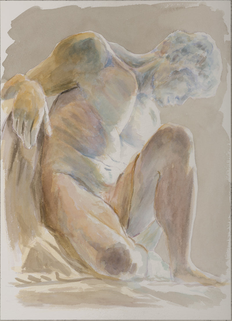 JOANNE TOD "GREEK STATUE" WATERCOLOR, 2020
