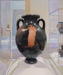 Joanne Tod Outstretched Arm Greek amphora museum painting 2025 oil on canvas institutional critique decorative arts contemporary canadian artist 