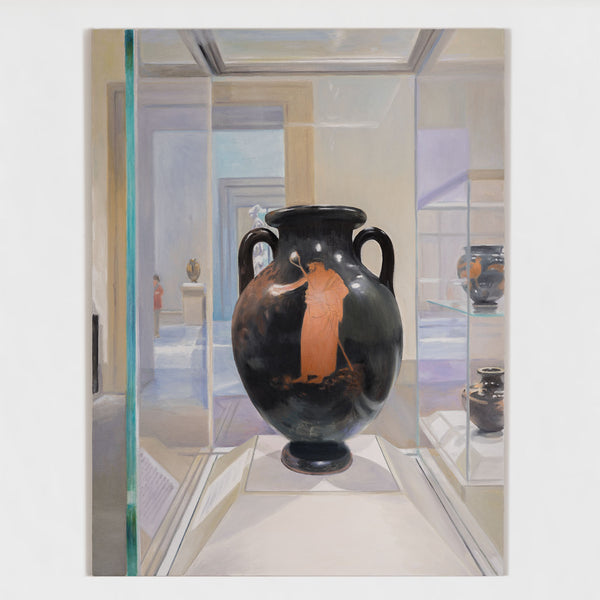 Joanne Tod Outstretched Arm Greek amphora museum painting 2025 oil on canvas institutional critique decorative arts contemporary canadian artist 