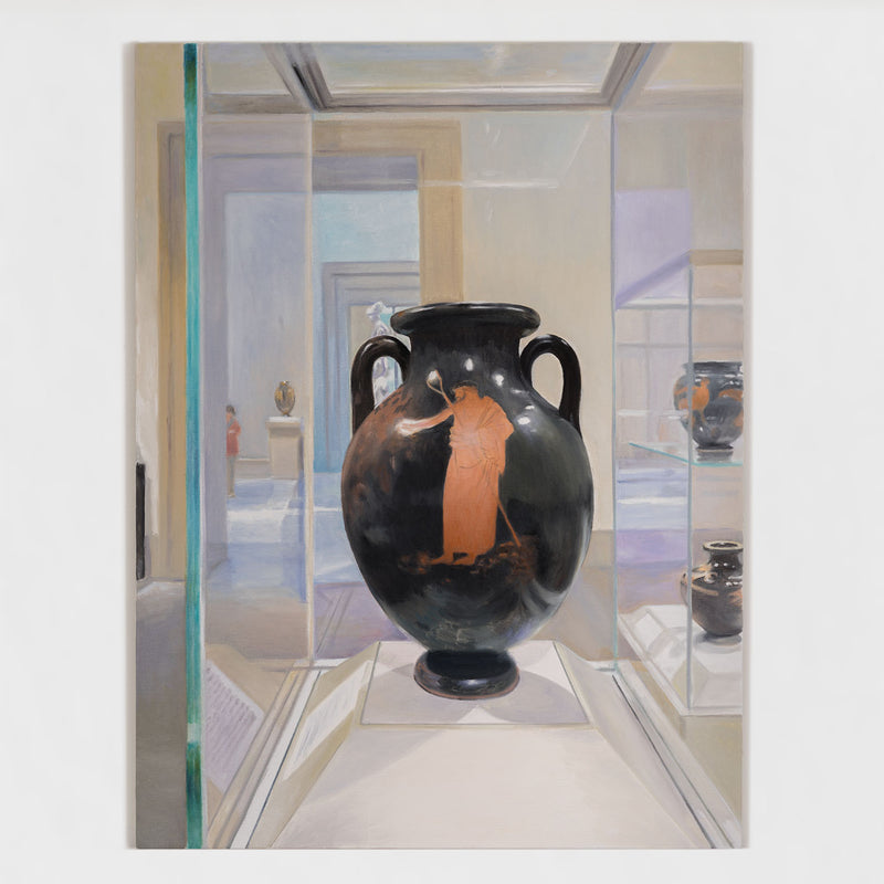 Joanne Tod Outstretched Arm Greek amphora museum painting 2025 oil on canvas institutional critique decorative arts contemporary canadian artist 