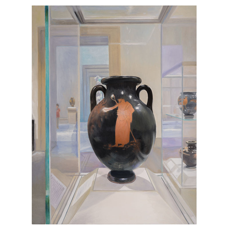 Joanne Tod Outstretched Arm Greek amphora museum painting 2025 oil on canvas institutional critique decorative arts contemporary canadian artist 