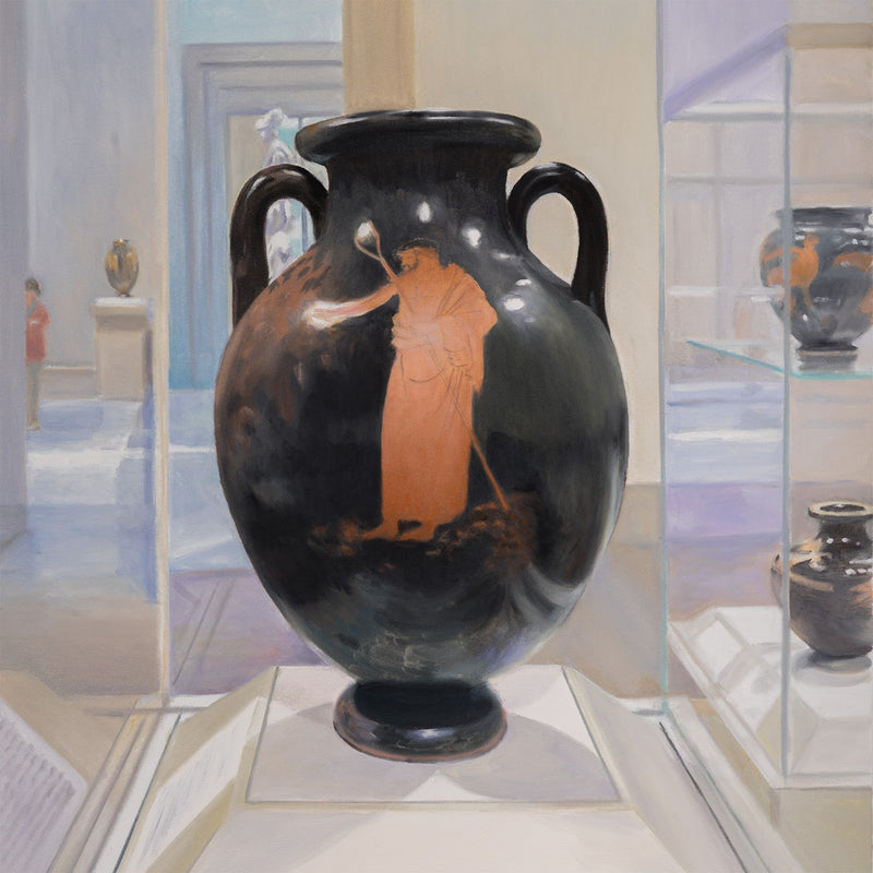 Joanne Tod Outstretched Arm Greek amphora museum painting 2025 oil on canvas institutional critique decorative arts contemporary canadian artist 