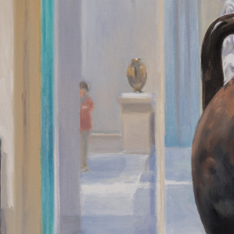 Joanne Tod Outstretched Arm Greek amphora museum painting 2025 oil on canvas institutional critique decorative arts contemporary canadian artist 