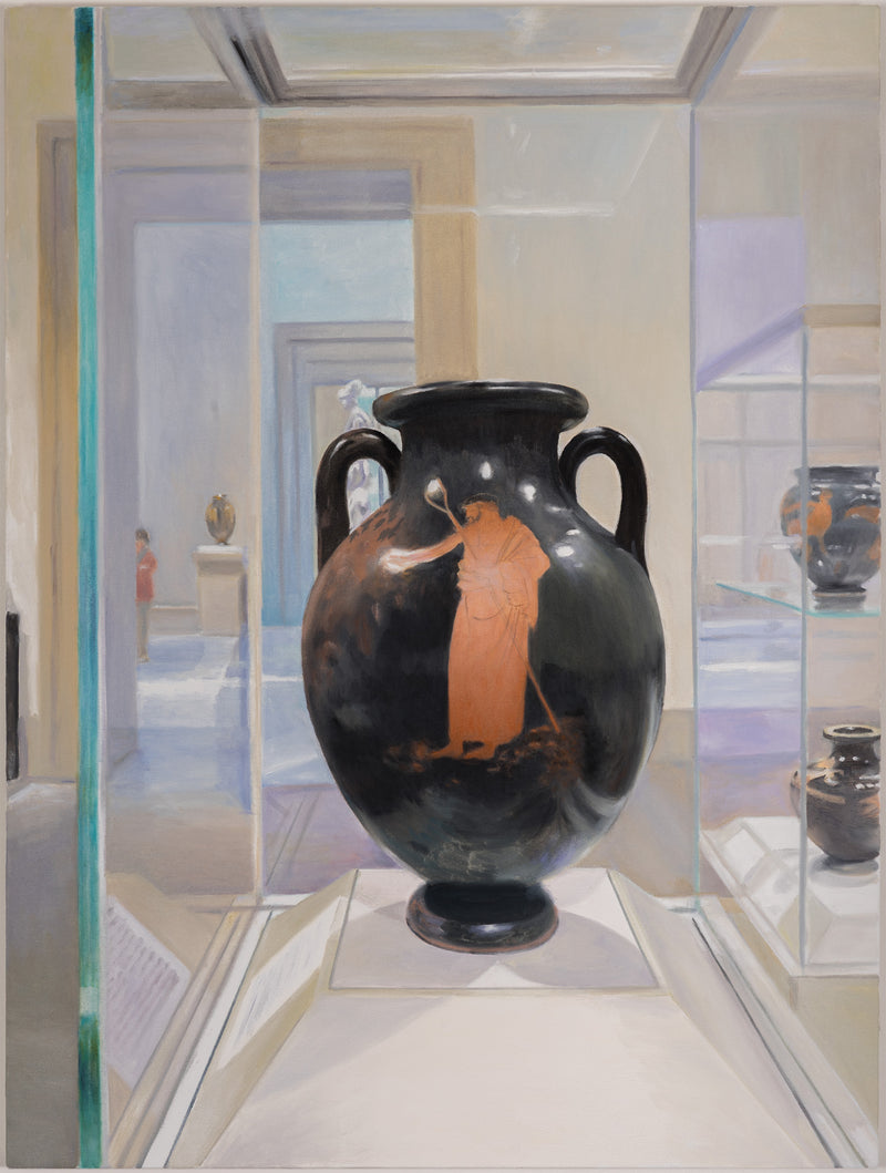 Joanne Tod Outstretched Arm Greek amphora museum painting 2025 oil on canvas institutional critique decorative arts contemporary canadian artist 