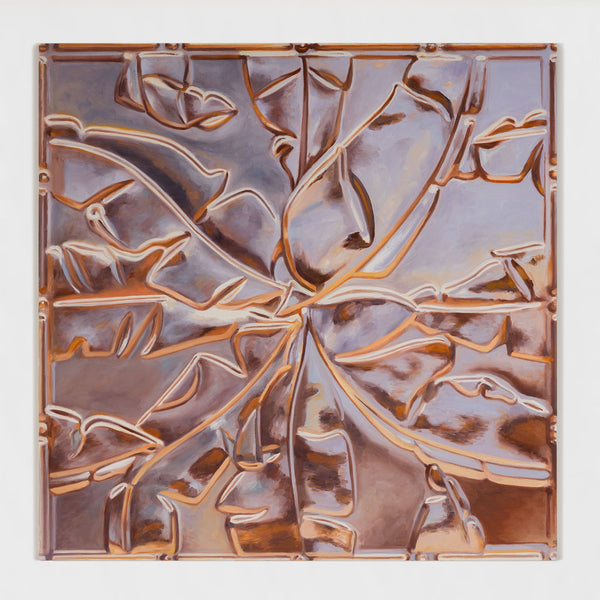 Joanne Tod Terpineol oil on linen painting 2019 36 x 36 copper tiles elements erosion of copper realist painter canadian painter