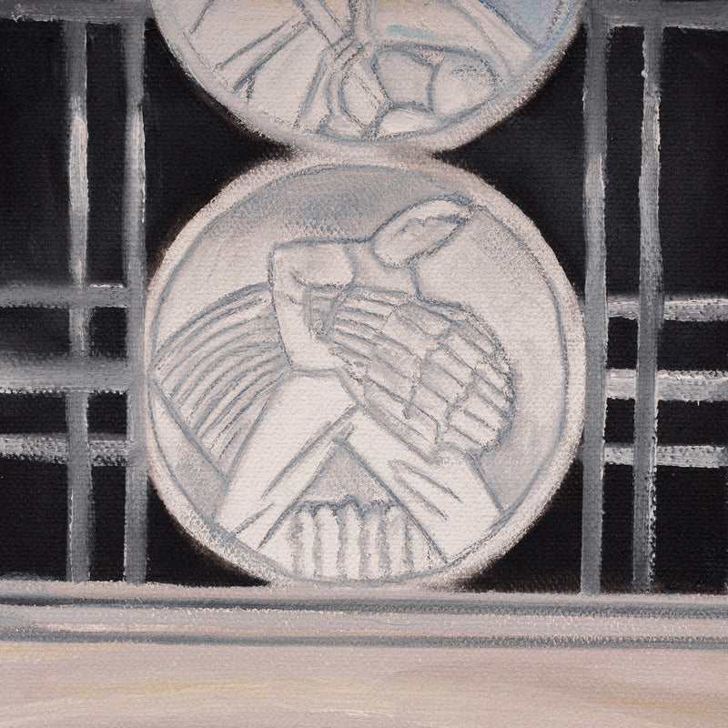 Joanne Tod Toronto Stock Exchange Building 2024 oil on canvas painting realism canadian artist feminist art charles comfort Design Exchange George and Moorehouse architects iconic toronto architecture building Ernst and Young building toronto canada 