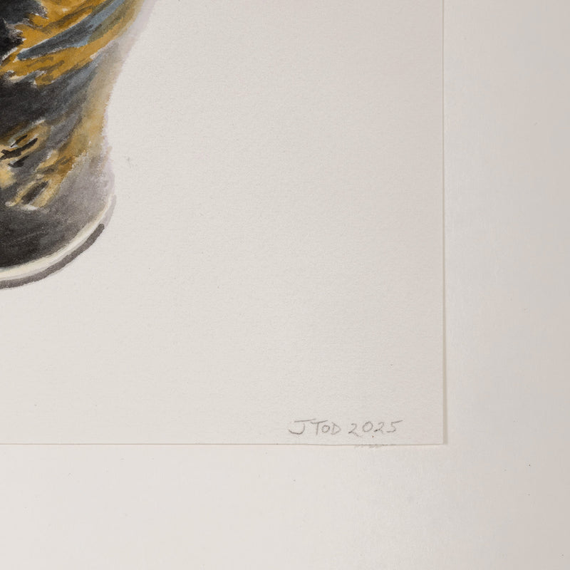 JOANNE TOD "5 O'CLOCK EST" WATERCOLOR, 2025
