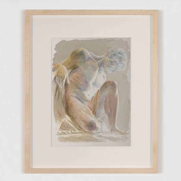 JOANNE TOD "GREEK STATUE" WATERCOLOR, 2020