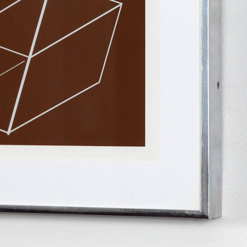 Framed detail shot. Josef Albers famous American abstract artist 1972.