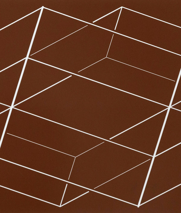 Detail shot of Josef Albers "Bands/Posts - P1, F3, I2". Geometric Minimalism Art.