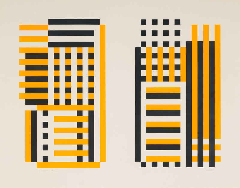 JOSEF ALBERS "EA" SCREENPRINT, 1973